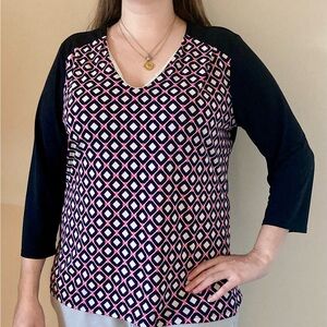 Geometric Patterned Women's Top